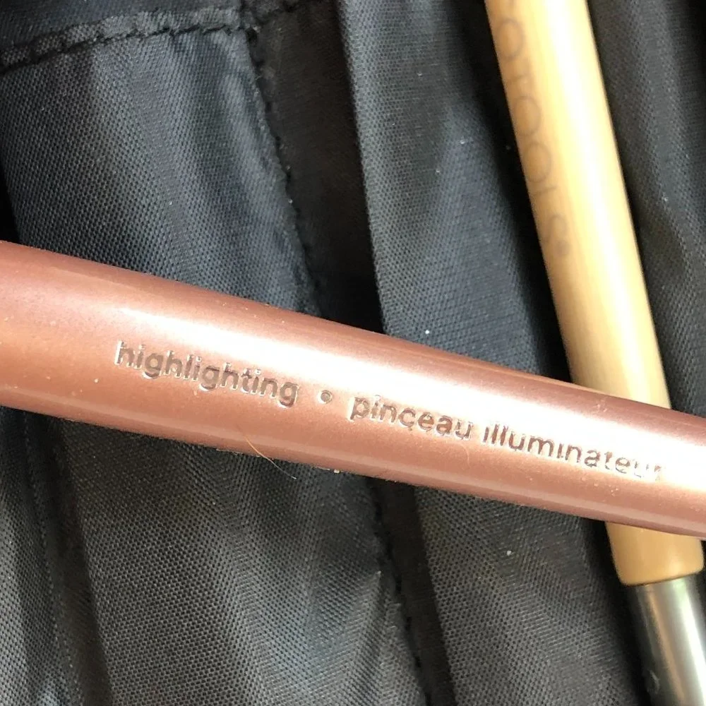 Sephora Brush Set in Case - Bronzer Blush & Highlighting & Ecco Tools Duo Brush